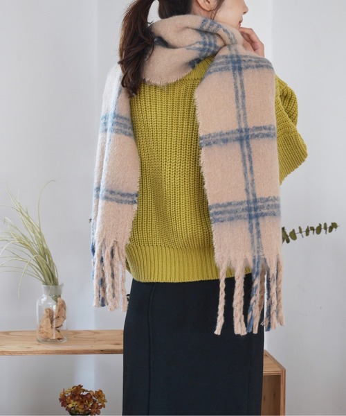 FREE'S MART（フリーズマート）の「チェックポリストール（ストール/ショール・レディース・ベージュ系その他/グレー系その他・ﾌﾘ-）」の12枚目の写真