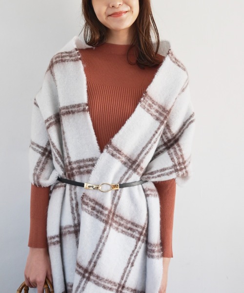 FREE'S MART（フリーズマート）の「チェックポリストール（ストール/ショール・レディース・ベージュ系その他/グレー系その他・ﾌﾘ-）」の13枚目の写真