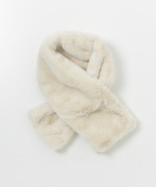 URBAN RESEARCH DOORS（アーバンリサーチドアーズ）の「エコファーティペット（ストール/ショール・レディース・ホワイト系その他/ベージュ系その他/チャコールグレー・-）」の7枚目の写真