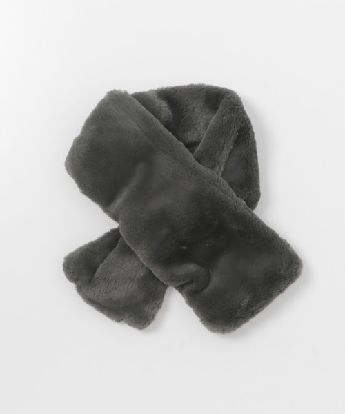 URBAN RESEARCH DOORS（アーバンリサーチドアーズ）の「エコファーティペット（ストール/ショール・レディース・ホワイト系その他/ベージュ系その他/チャコールグレー・-）」の9枚目の写真