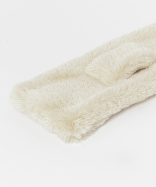 URBAN RESEARCH DOORS（アーバンリサーチドアーズ）の「エコファーティペット（ストール/ショール・レディース・ホワイト系その他/ベージュ系その他/チャコールグレー・-）」の13枚目の写真