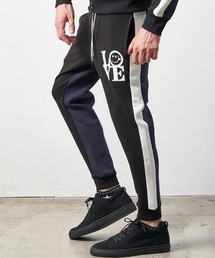 STUD MUFFIN | mp10583-TRストレッチポンチヘビージェルプリント バイカラーリブパンツ(その他パンツ)