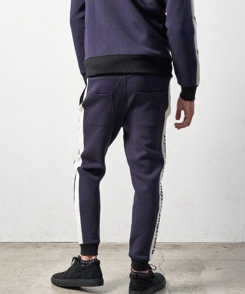 STUD MUFFIN(スタッドマフィン)の「mp10583-TRストレッチポンチヘビージェルプリント バイカラーリブパンツ(その他パンツ・メンズ・ミックスグレー/ブラック・2/3/4)」の6枚目の写真