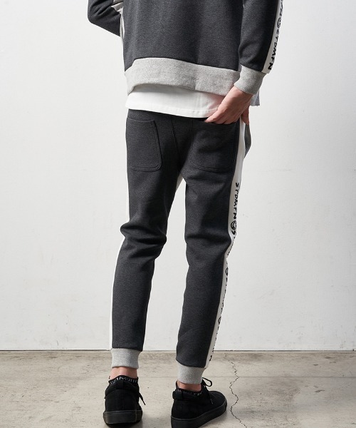 STUD MUFFIN(スタッドマフィン)の「mp10583-TRストレッチポンチヘビージェルプリント バイカラーリブパンツ(その他パンツ・メンズ・ミックスグレー/ブラック・2/3/4)」の19枚目の写真