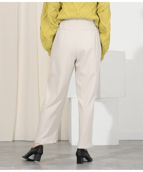 Settimissimo（セッティミッシモ）の「ブラッシュツイルギャザースラックスパンツ（スラックス・レディース・オフホワイト/モカ・M）」の7枚目の写真