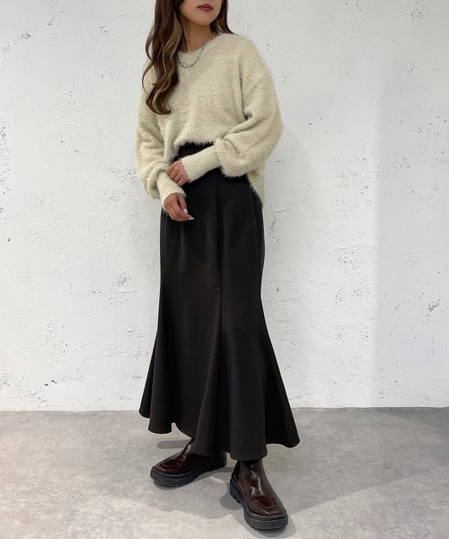 apres jour mignon（アプレジュールミニョン）の「シャギーニットプルオーバー【ZOZOTOWN限定アイテム】（ニット/セーター・レディース・パープル/ブルー系その他/アイボリー/グレー系その他/ブラック・フリー/X-LARGE）」の9枚目の写真