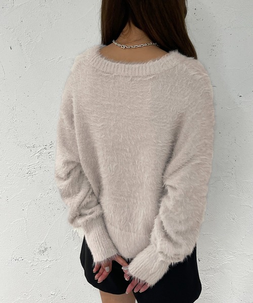 apres jour mignon（アプレジュールミニョン）の「シャギーニットプルオーバー【ZOZOTOWN限定アイテム】（ニット/セーター・レディース・パープル/ブルー系その他/アイボリー/グレー系その他/ブラック・フリー/X-LARGE）」の18枚目の写真