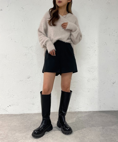 apres jour mignon（アプレジュールミニョン）の「シャギーニットプルオーバー【ZOZOTOWN限定アイテム】（ニット/セーター・レディース・パープル/ブルー系その他/アイボリー/グレー系その他/ブラック・フリー/X-LARGE）」の19枚目の写真