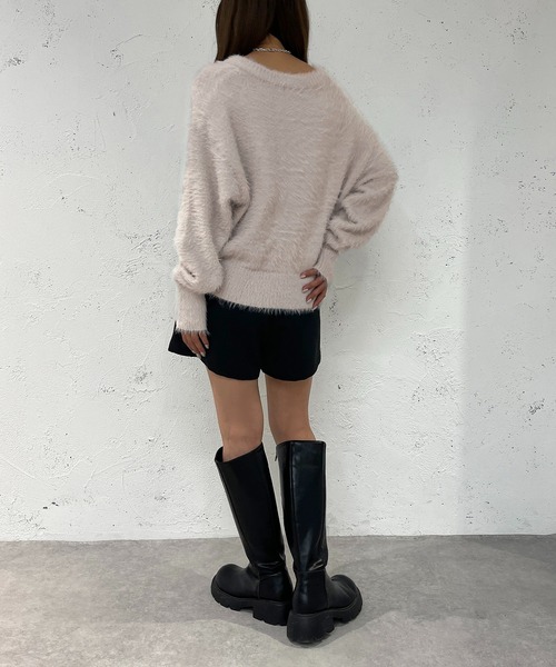 apres jour mignon（アプレジュールミニョン）の「シャギーニットプルオーバー【ZOZOTOWN限定アイテム】（ニット/セーター・レディース・パープル/ブルー系その他/アイボリー/グレー系その他/ブラック・フリー/X-LARGE）」の21枚目の写真