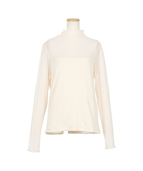 KOBE LETTUCE（コウベレタス）の「[ 裏起毛 ]暖か裏地レースシアートップス（その他トップス・レディース・ブラック/アイボリー/ホワイト系その他/ブラック系その他/ブラウン系その他/カーキ系/ブラック系/ブラック系その他2/オフホワイト/ブラック系その他3・L/M/L1/M1）」の3枚目の写真