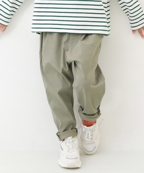 devirock（デビロック）の「よくばりストレッチ ツイル タックパンツ（その他パンツ・キッズ・ライトカーキ/モカ/グリーン系その他/ブルー系その他/ベージュ/バイオレット/オフホワイト/ブラック/カーキ/グレー系その他/テラコッタ/パープル系5/ブルー系2/ベージュ系1/チャコール/ブルー系3・90cm/100cm/110cm/120cm/130cm/140cm/150cm/160cm）」の10枚目の写真