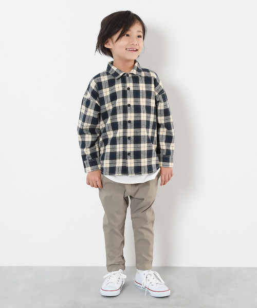 devirock（デビロック）の「よくばりストレッチ ツイル タックパンツ（その他パンツ・キッズ・ライトカーキ/モカ/グリーン系その他/ブルー系その他/ベージュ/バイオレット/オフホワイト/ブラック/カーキ/グレー系その他/テラコッタ/パープル系5/ブルー系2/ベージュ系1/チャコール/ブルー系3・90cm/100cm/110cm/120cm/130cm/140cm/150cm/160cm）」の19枚目の写真