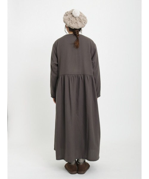 Samansa Mos2（サマンサ モスモス）の「ダブル釦ワンピース（ワンピース・レディース・キナリ/ネイビー/グレー・ﾌﾘ-）」の6枚目の写真