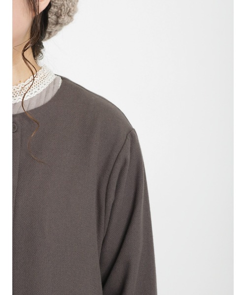 Samansa Mos2（サマンサ モスモス）の「ダブル釦ワンピース（ワンピース・レディース・キナリ/ネイビー/グレー・ﾌﾘ-）」の7枚目の写真