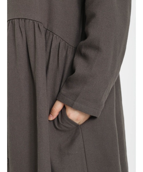 Samansa Mos2（サマンサ モスモス）の「ダブル釦ワンピース（ワンピース・レディース・キナリ/ネイビー/グレー・ﾌﾘ-）」の10枚目の写真