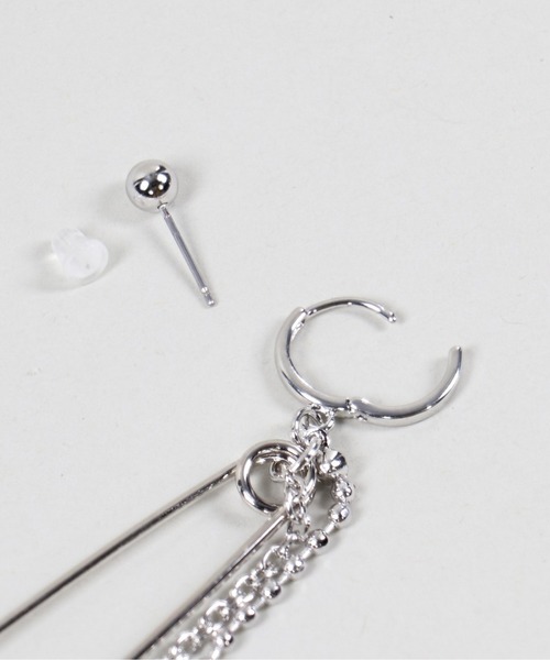 SPINNS(スピンズ)の「アシンメトリーモチーフピアス(ピアス(両耳用)・メンズ・A/H/C/D/E/F/B/G・ONESIZE)」の9枚目の写真