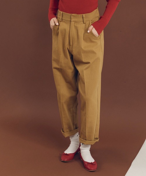 MUHET(ミュエータ)の「テーパードチノパンツ(チノパンツ・レディース・ベージュ/ネイビー/モカ・X-LARGE/SMALL/MEDIUM)」の22枚目の写真