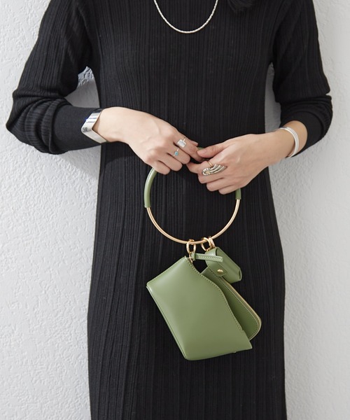 SHENERY（シーナリー）の「マルチポーチバッグ（ハンドバッグ・レディース・グリーン/ブラック・FREE）」の5枚目の写真