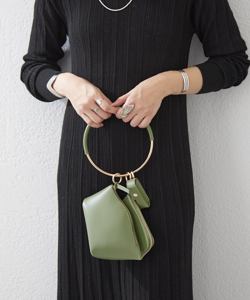 SHENERY（シーナリー）の「マルチポーチバッグ（ハンドバッグ・レディース・グリーン/ブラック・FREE）」の6枚目の写真