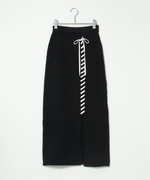 VENCEEXCHANGE(ヴァンスエクスチェンジ)の「アルパカタッチワッフルステッチスカート(スカート・レディース・グレー/ネイビー/ブルー/ブラック・FREE)」の2枚目の写真