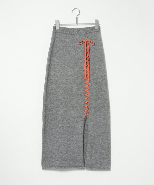 VENCEEXCHANGE(ヴァンスエクスチェンジ)の「アルパカタッチワッフルステッチスカート(スカート・レディース・グレー/ネイビー/ブルー/ブラック・FREE)」の5枚目の写真