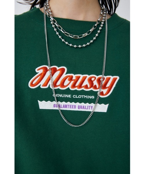 MOUSSY（マウジー）の「MOUSSY RETRO PACKAGE プルオーバー（スウェット・レディース・グリーン/オフホワイト/ライトグレー/ネイビー・FREE）」の11枚目の写真