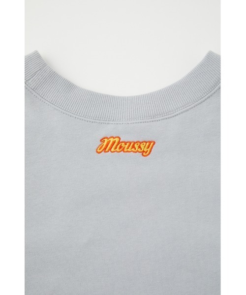 MOUSSY（マウジー）の「MOUSSY RETRO PACKAGE プルオーバー（スウェット・レディース・グリーン/オフホワイト/ライトグレー/ネイビー・FREE）」の9枚目の写真