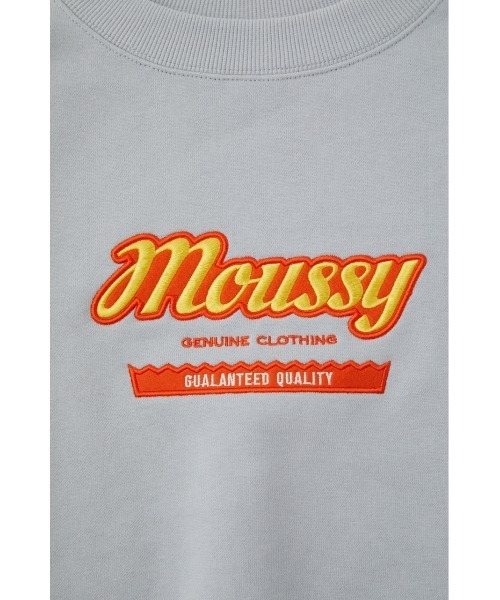 MOUSSY（マウジー）の「MOUSSY RETRO PACKAGE プルオーバー（スウェット・レディース・グリーン/オフホワイト/ライトグレー/ネイビー・FREE）」の20枚目の写真
