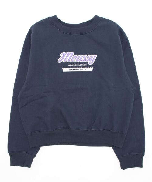 MOUSSY（マウジー）の「MOUSSY RETRO PACKAGE プルオーバー（スウェット・レディース・グリーン/オフホワイト/ライトグレー/ネイビー・FREE）」の13枚目の写真