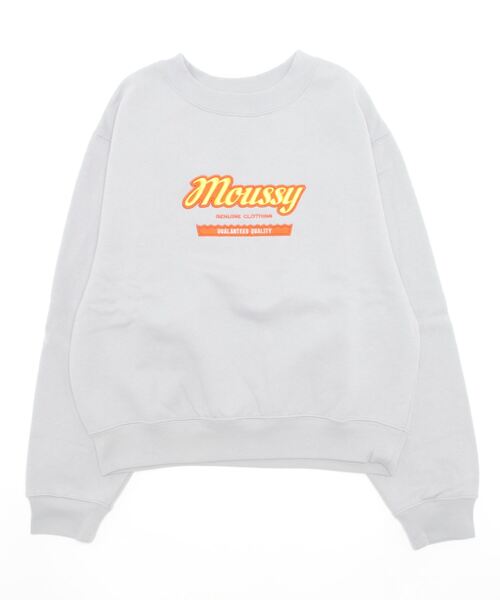 MOUSSY（マウジー）の「MOUSSY RETRO PACKAGE プルオーバー（スウェット・レディース・グリーン/オフホワイト/ライトグレー/ネイビー・FREE）」の7枚目の写真