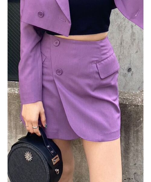 EVRIS（エヴリス）の「ラップデザインミニスカート【セットアップ着用