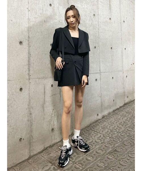 EVRIS（エヴリス）の「ラップデザインミニスカート【セットアップ着用可能】（スカート・レディース・パープル/ブラック/グレー・SMALL/MEDIUM）」の7枚目の写真