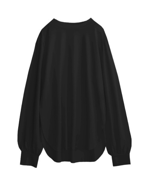 MIMIMEMETE(ミミメメット)の「シルキードレープ カットソー(Tシャツ/カットソー・レディース・ブラック/オフホワイト・フリー)」の4枚目の写真