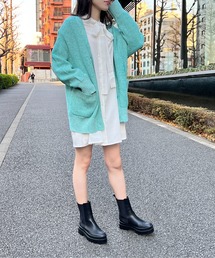 リボンタイブラウスワンピース