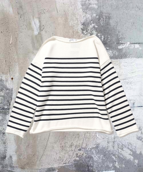 TRICOTS JEAN MARC（トリコットジーンマルク）の「Tricots jean marc/トリコット・ジーン・マルク NAVAL プルオーバー ニット ボートネック ボーダー バスクシャツ（ニット/セーター・レディース・ベージュ/ナチュラル・FREE）」の20枚目の写真