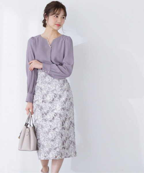 PROPORTION BODY DRESSING（プロポーションボディドレッシング）の「カットワークレースタイトスカート / 1213120211（スカート・レディース・ブルー/グレー・SMALL/X-SMALL/MEDIUM）」の15枚目の写真