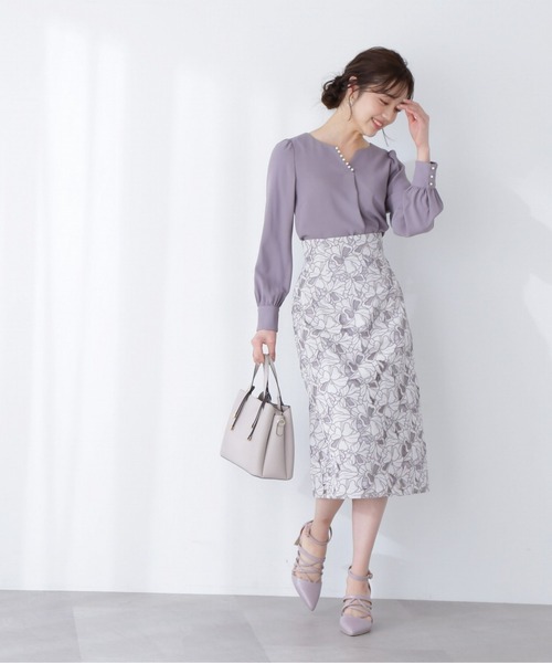 PROPORTION BODY DRESSING（プロポーションボディドレッシング）の「カットワークレースタイトスカート / 1213120211（スカート・レディース・ブルー/グレー・SMALL/X-SMALL/MEDIUM）」の16枚目の写真