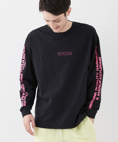 RUSTY(ラスティ)の「【RUSTY:ラスティー】ロゴロングTシャツ 袖プリント(Tシャツ/カットソー・メンズ・ホワイト/ロイヤルブルー/ピンク・LARGE/MEDIUM/X-LARGE)」の3枚目の写真