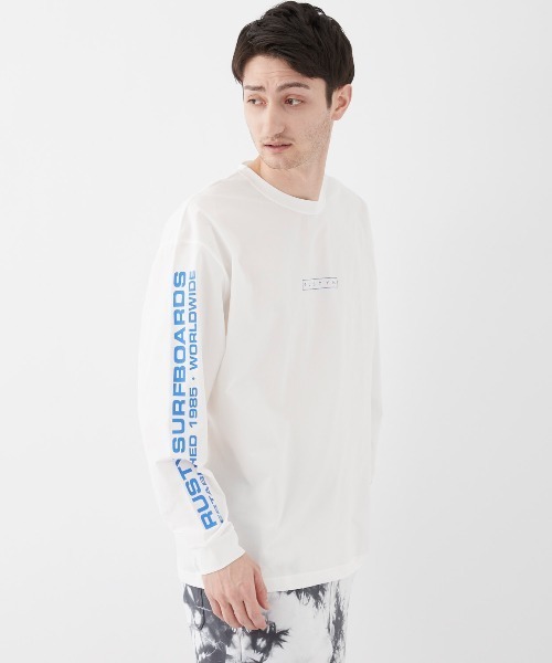 RUSTY(ラスティ)の「【RUSTY:ラスティー】ロゴロングTシャツ 袖プリント(Tシャツ/カットソー・メンズ・ホワイト/ロイヤルブルー/ピンク・LARGE/MEDIUM/X-LARGE)」の17枚目の写真