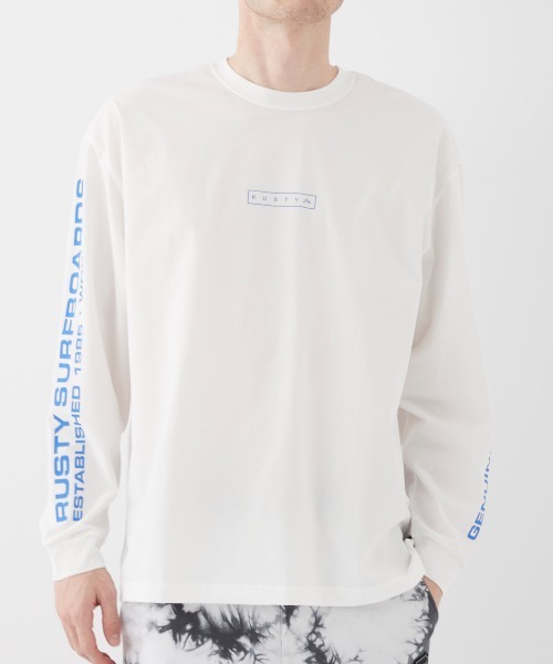 RUSTY(ラスティ)の「【RUSTY:ラスティー】ロゴロングTシャツ 袖プリント(Tシャツ/カットソー・メンズ・ホワイト/ロイヤルブルー/ピンク・LARGE/MEDIUM/X-LARGE)」の18枚目の写真