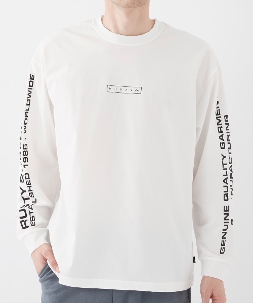 RUSTY(ラスティ)の「【RUSTY:ラスティー】ロゴロングTシャツ 袖プリント(Tシャツ/カットソー・メンズ・ホワイト/ロイヤルブルー/ピンク・LARGE/MEDIUM/X-LARGE)」の9枚目の写真