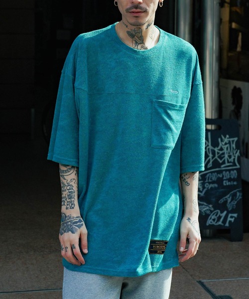 Subciety（サブサエティ）の「PILE FOOTBALL TEE（Tシャツ/カットソー・メンズ・ブラック/バーガンディー/グリーン・LARGE/X-LARGE/MEDIUM）」の3枚目の写真