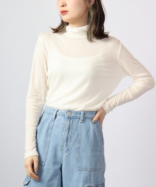 BRODIAEA(ブローディア)の「BRODIAEA テンセルガーゼ スーパーストレッチベーシック(Tシャツ/カットソー・レディース・シルバーグレー/モカ/ブラック系その他2/オフホワイト/カーキ/グリーン系その他/ブルー/ベージュ/ピンク/チャコール・40)」の2枚目の写真
