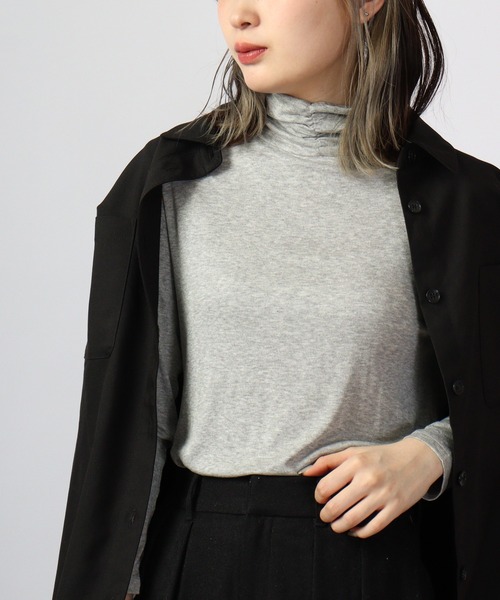 BRODIAEA(ブローディア)の「BRODIAEA テンセルガーゼ スーパーストレッチベーシック(Tシャツ/カットソー・レディース・シルバーグレー/モカ/ブラック系その他2/オフホワイト/カーキ/グリーン系その他/ブルー/ベージュ/ピンク/チャコール・40)」の4枚目の写真