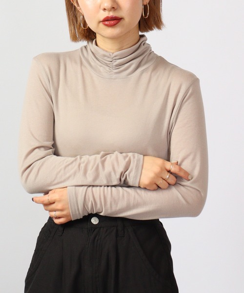BRODIAEA(ブローディア)の「BRODIAEA テンセルガーゼ スーパーストレッチベーシック(Tシャツ/カットソー・レディース・シルバーグレー/モカ/ブラック系その他2/オフホワイト/カーキ/グリーン系その他/ブルー/ベージュ/ピンク/チャコール・40)」の6枚目の写真
