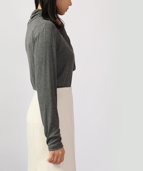 BRODIAEA(ブローディア)の「BRODIAEA テンセルガーゼ スーパーストレッチベーシック(Tシャツ/カットソー・レディース・シルバーグレー/モカ/ブラック系その他2/オフホワイト/カーキ/グリーン系その他/ブルー/ベージュ/ピンク/チャコール・40)」の13枚目の写真