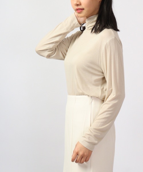 BRODIAEA(ブローディア)の「BRODIAEA テンセルガーゼ スーパーストレッチベーシック(Tシャツ/カットソー・レディース・シルバーグレー/モカ/ブラック系その他2/オフホワイト/カーキ/グリーン系その他/ブルー/ベージュ/ピンク/チャコール・40)」の20枚目の写真