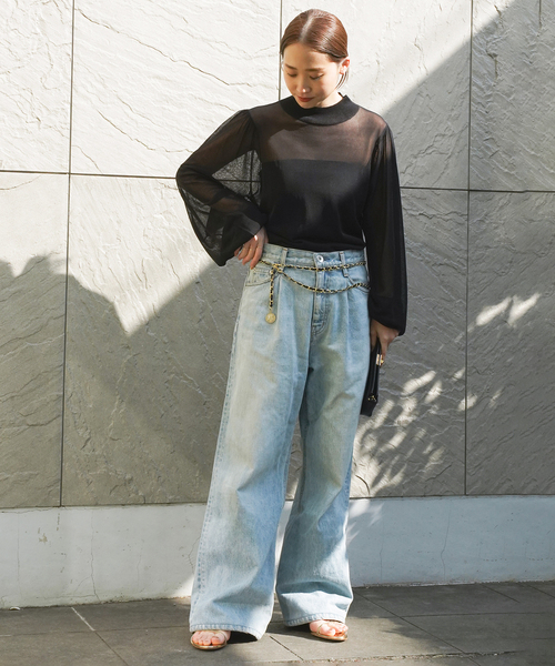 超人気の雑貨店 Deuxieme Classe（ドゥーズィエムクラス）の「*Silk Sheer Puff トップス