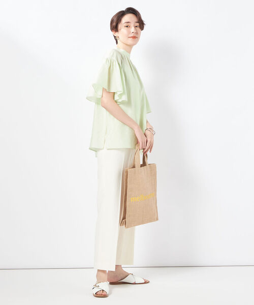 NOLLEY’S Sophi（ノーリーズソフィ）の「シアーフレアースリーブ前後2WAYブラウス（シャツ/ブラウス・レディース・ライトグリーン/サックスブルー/ブラック/オフホワイト・36/38）」の9枚目の写真