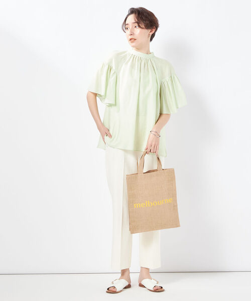 NOLLEY’S Sophi（ノーリーズソフィ）の「シアーフレアースリーブ前後2WAYブラウス（シャツ/ブラウス・レディース・ライトグリーン/サックスブルー/ブラック/オフホワイト・36/38）」の11枚目の写真